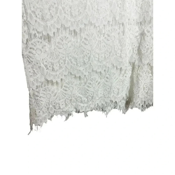 Generation Love Rebecca white  Lace Top  Womens size Medium short sleeves - Picture 4 of 7